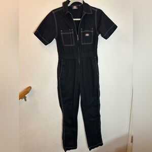 Dickies Black Jumpsuit with Contrast Stitching